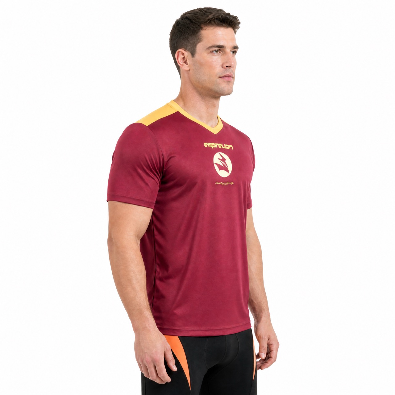 メンズ V ネック サッカー ジャージ T シャツ