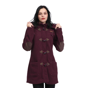 女性の冬のコードフリース暖かいかわいいコートジャケット