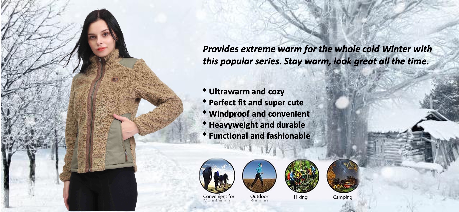 冬のシェルパジャケット