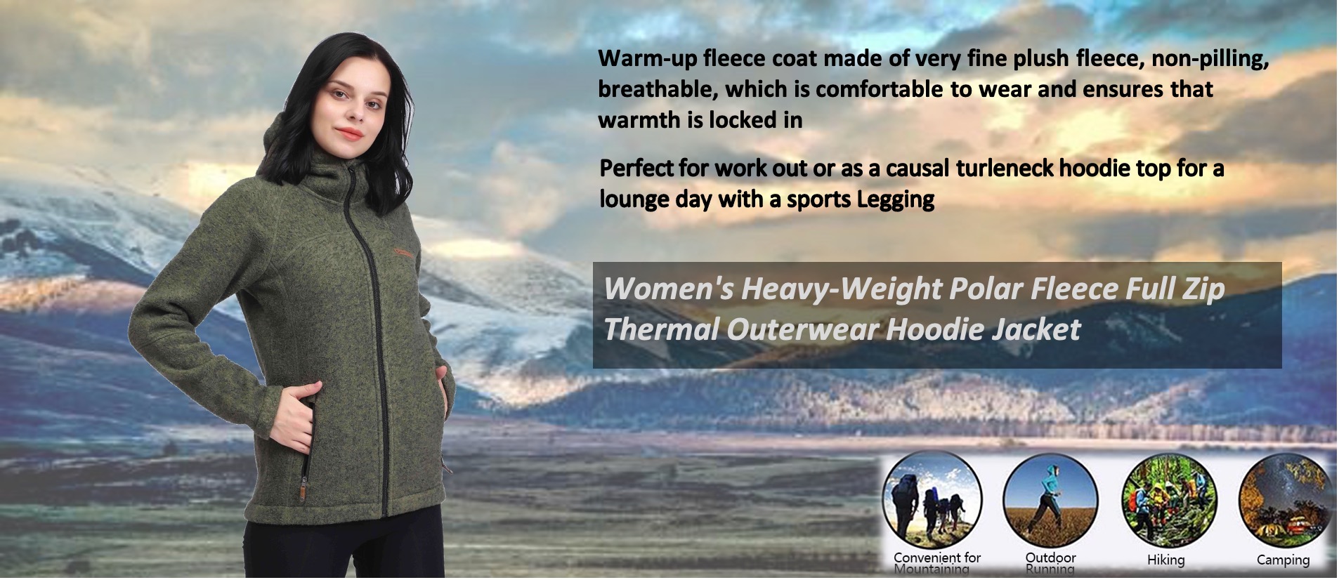 重い極フリースパーカー