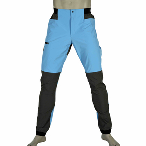 メンズハイキングカラーブロックトレッキングズボンの弾力性ウエストパンツ