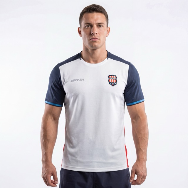 カラーブロック T シャツ サッカー チーム トップス 