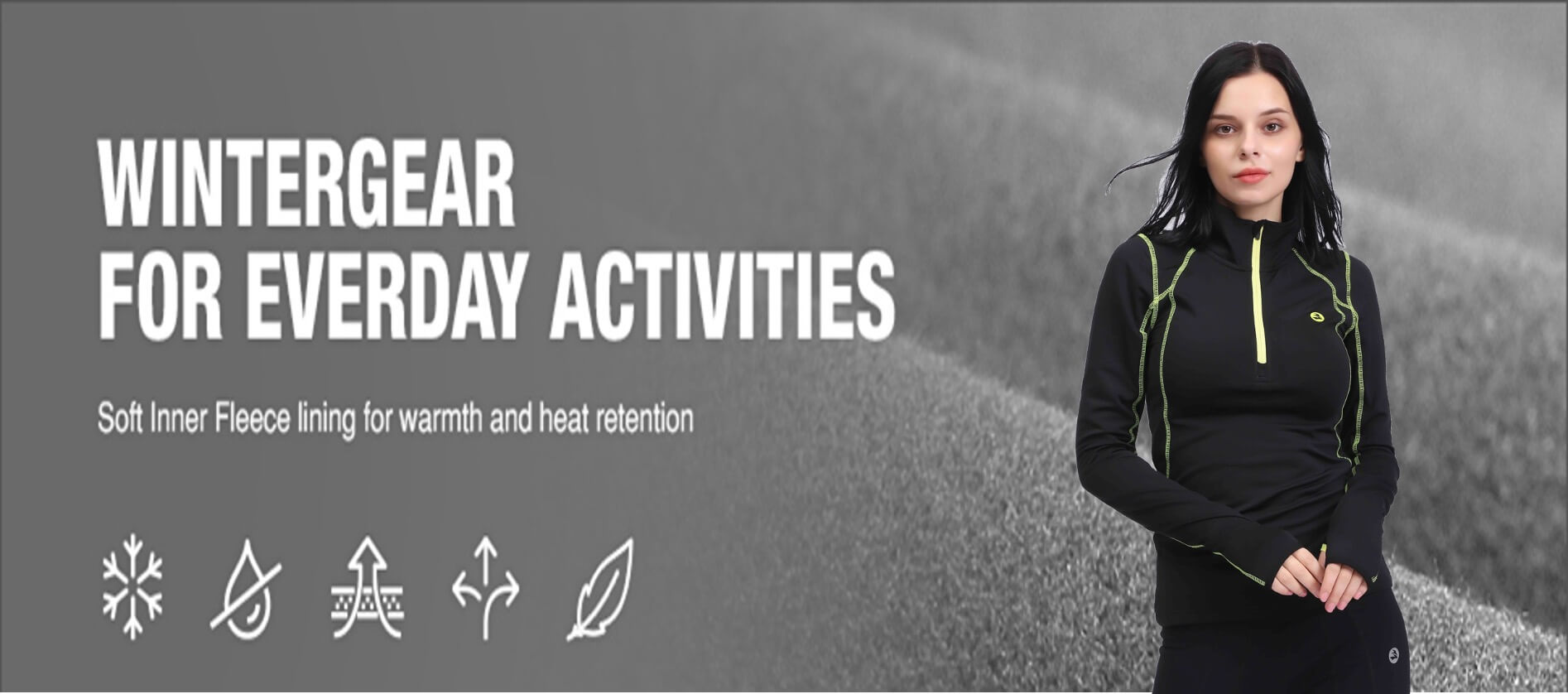 冬の長袖トップ