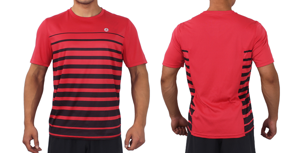 ストライププリントTシャツ