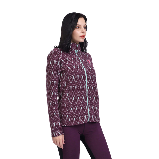 女性フルジップソフトシェルジャケットライトウェイトトップ