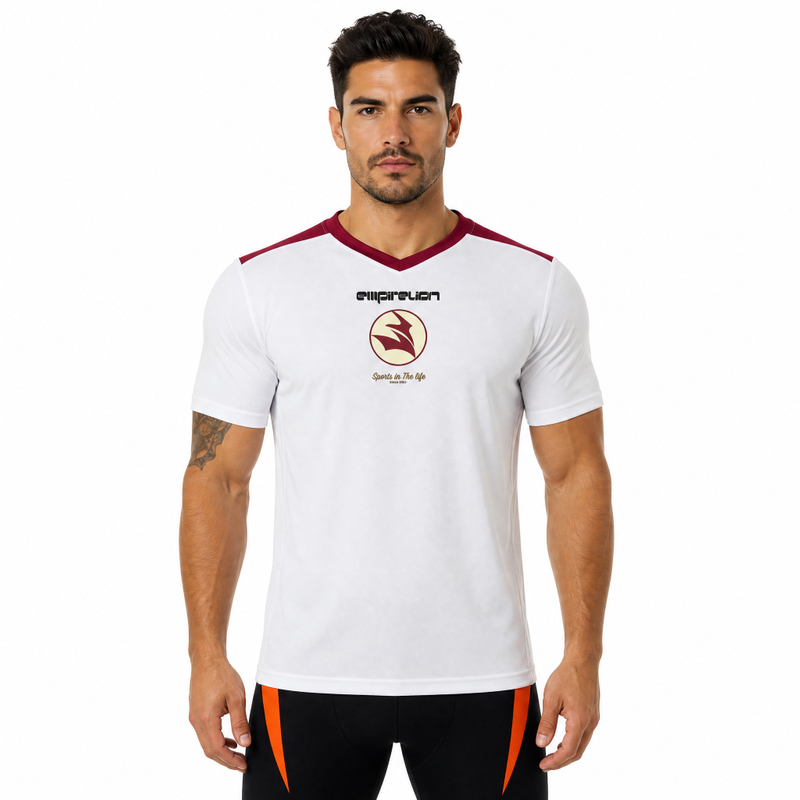 メンズ V ネック サッカー ジャージ T シャツ