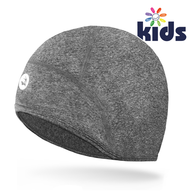 キッズサーマル幼児ヘルメットライナー軽量ティーン薄い頭蓋骨キャップカバー耳ビーニー子供男の子と女の子のための帽子を実行しています