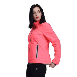 女性防風軽量反射バインディングスタンドカラージャケット