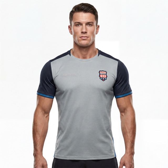 カラーブロック T シャツ サッカー チーム トップス 
