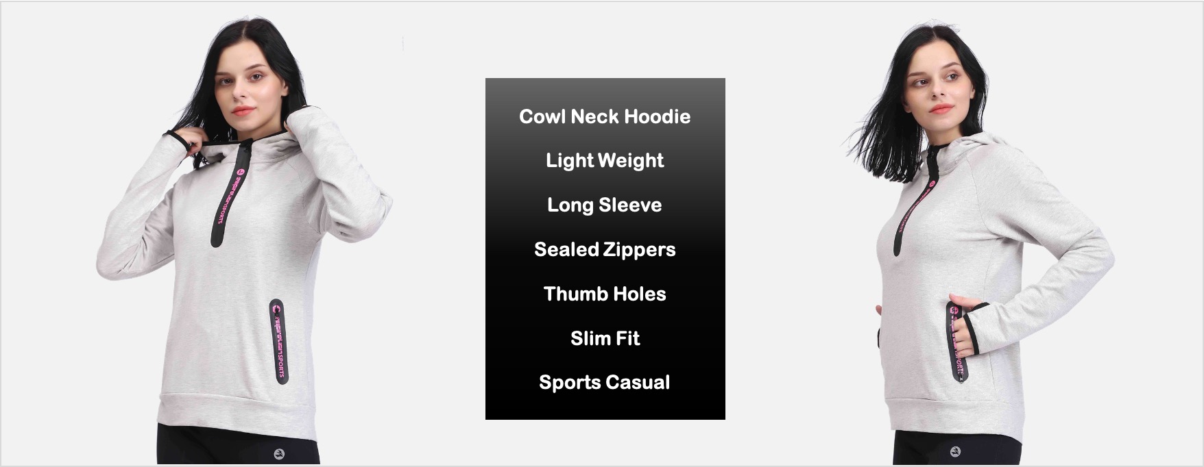 シールされたジッパーパーカー