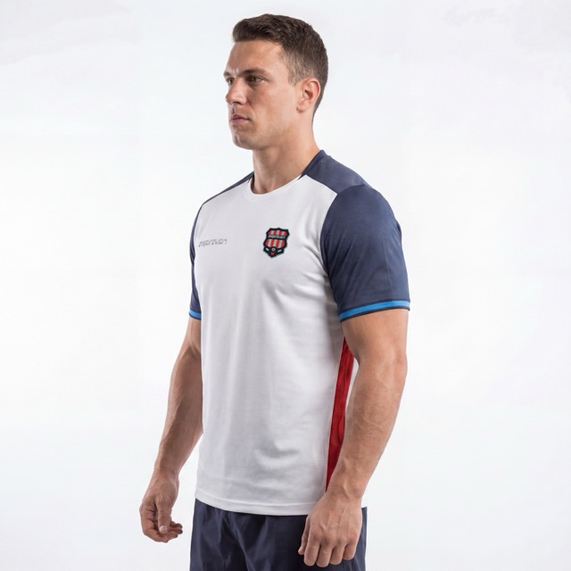 カラーブロック T シャツ サッカー チーム トップス 