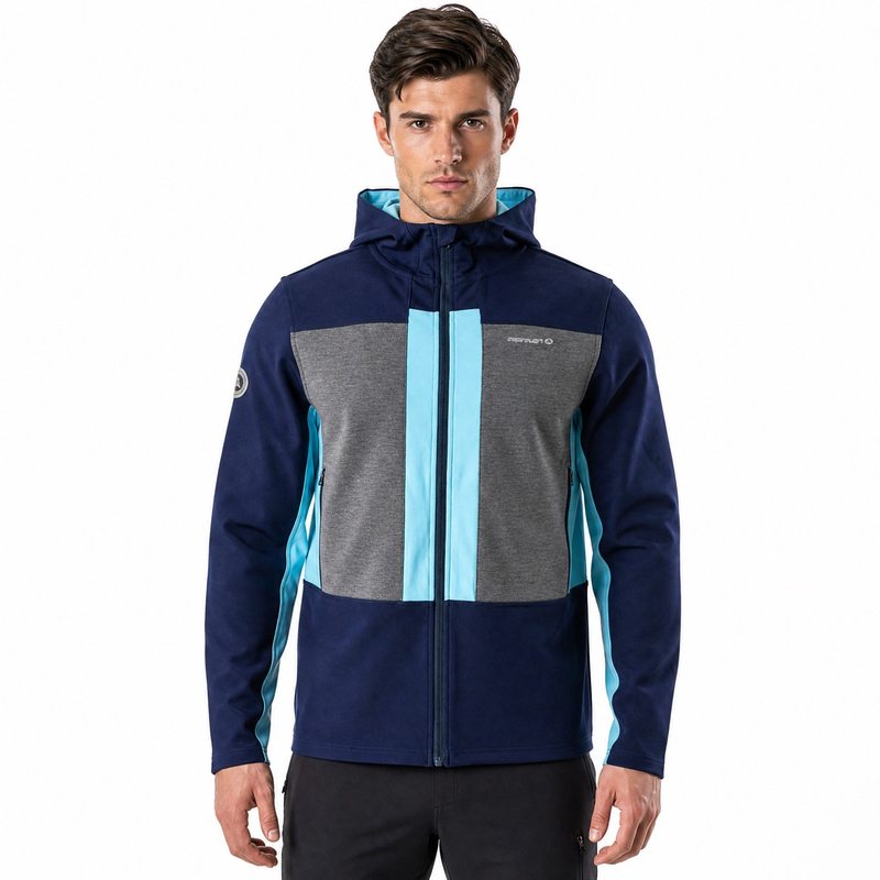メンズ ハイキング 登山 アルピニズム ランニング カラーブロック ジップ パーカー ジャケット