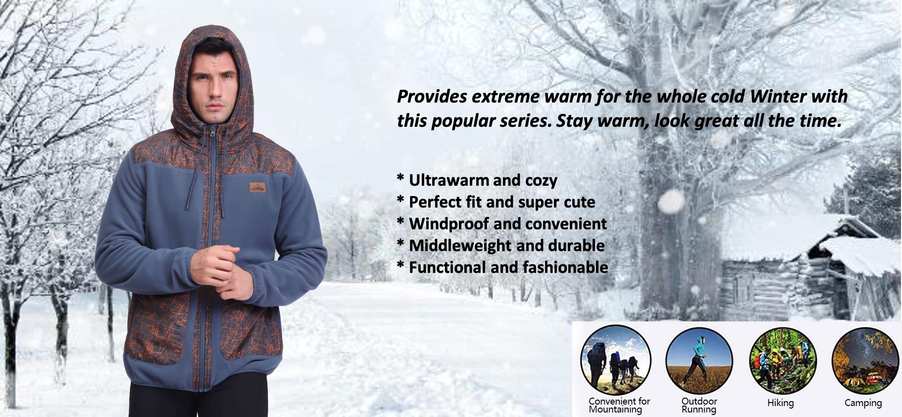 フリースパーカー