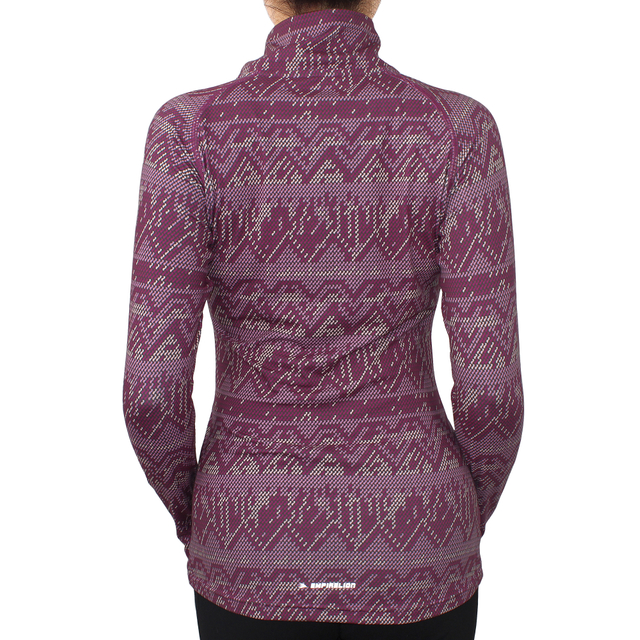 女性のハーフジップライト長袖プリントトップヨガティーランニングプルオーバーシャ​​ツトップ