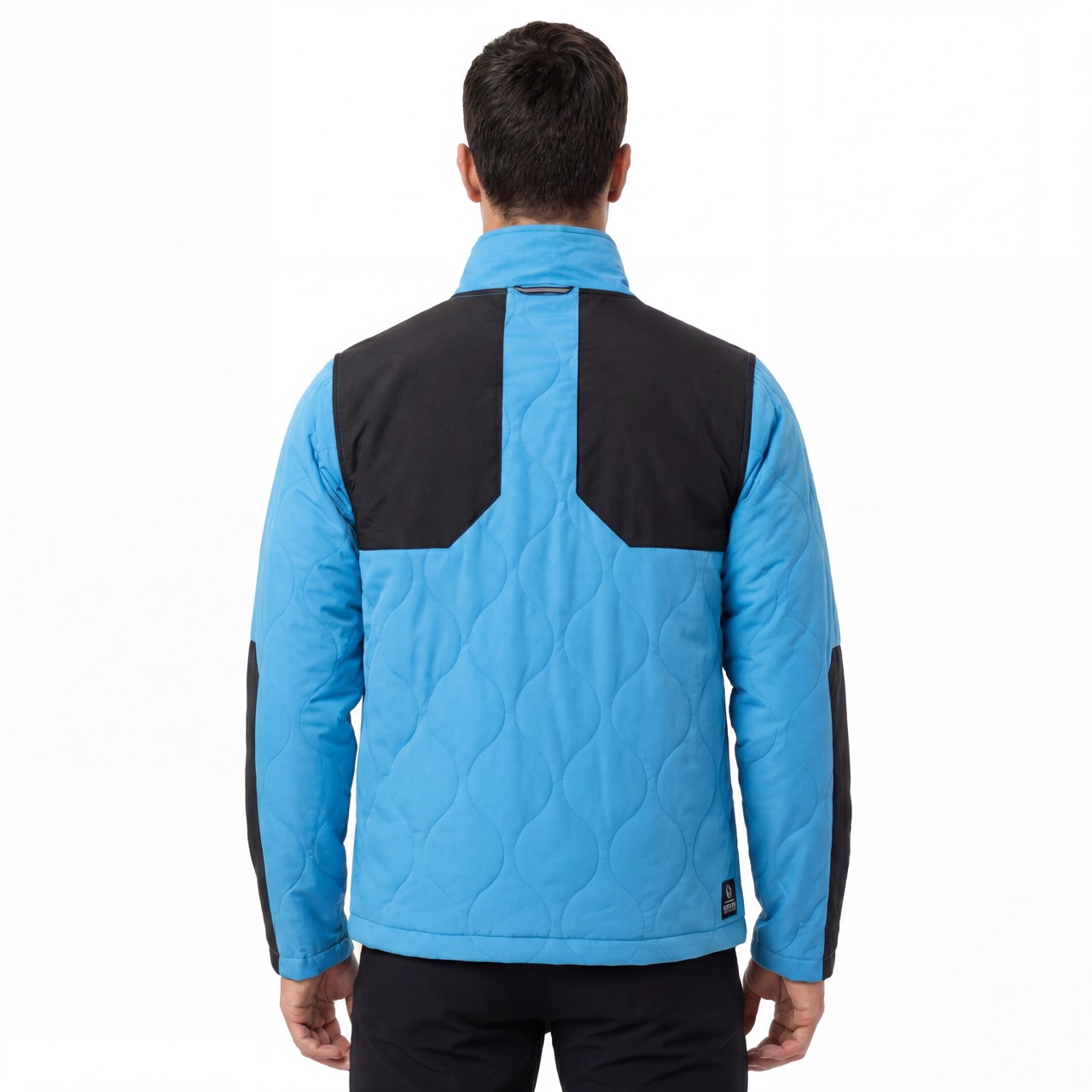 メンズ キャンプ ハイキング 登山 アルピニズム キルティング カラーブロック ジップ ジャケット