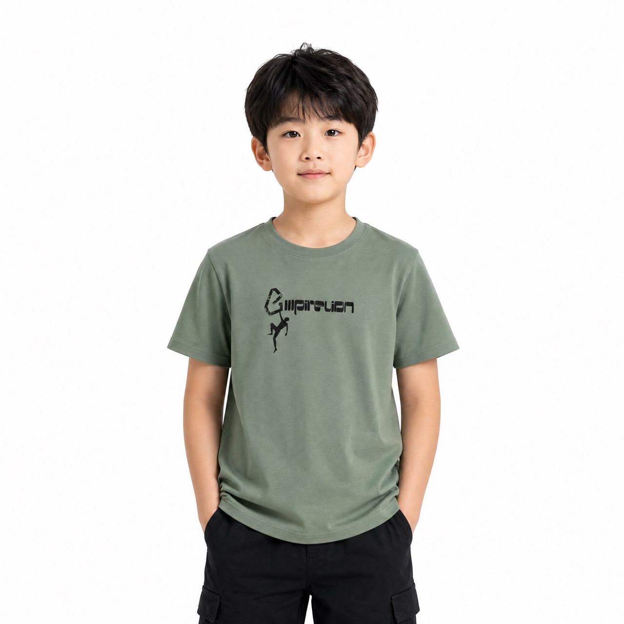 ボーイズロッククライミング半袖Tシャツ